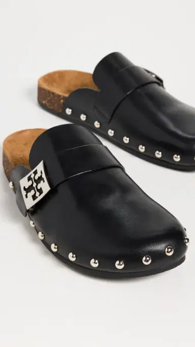 Tory Burch Mellow Stud Mules Perfect Black/Silver 6 | Thumbnail 5 Tory Burch Mellow Stud Mules Perfect Black/Silver 6 | Thumbnail 5