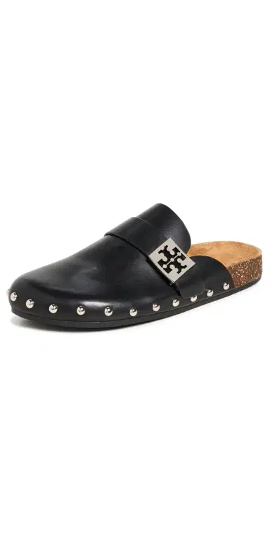 Tory Burch Mellow Stud Mules Perfect Black/Silver 6 | Thumbnail 1 Tory Burch Mellow Stud Mules Perfect Black/Silver 6 | Thumbnail 1