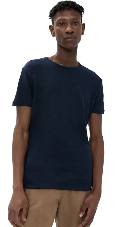 Orlebar Brown Linen Tee Navy S | Thumbnail 1 Orlebar Brown Linen Tee Navy S | Thumbnail 1