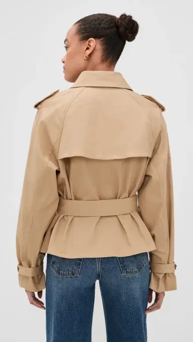 GOOD AMERICAN Cropped Trench Jacket | Thumbnail 3 GOOD AMERICAN Cropped Trench Jacket | Thumbnail 3