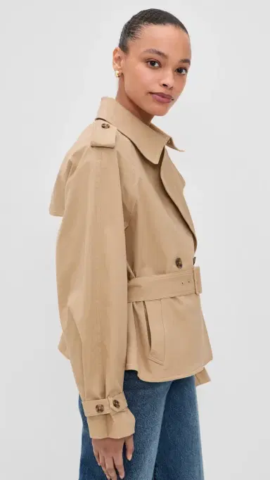 GOOD AMERICAN Cropped Trench Jacket | Thumbnail 4 GOOD AMERICAN Cropped Trench Jacket | Thumbnail 4