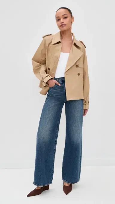 GOOD AMERICAN Cropped Trench Jacket | Thumbnail 5 GOOD AMERICAN Cropped Trench Jacket | Thumbnail 5