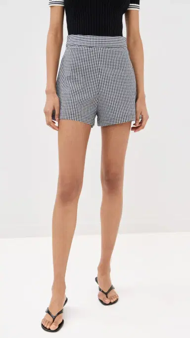 LE BOP Desiree Shorts Gingham Black & White | Thumbnail 2 LE BOP Desiree Shorts Gingham Black & White | Thumbnail 2