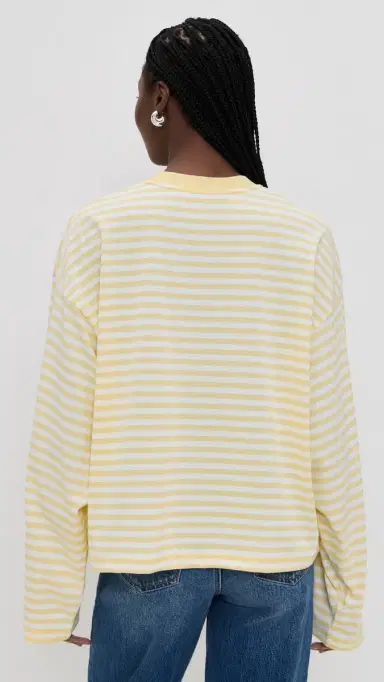 Lioness Bloom Long leeve Tee Lemon tripe | Thumbnail 3 Lioness Bloom Long leeve Tee Lemon tripe | Thumbnail 3