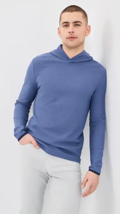 Greyson Traverse Waffle Hoodie Falcon | Thumbnail 2 Greyson Traverse Waffle Hoodie Falcon | Thumbnail 2