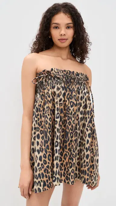 Damson Madder Lilo Mini Dress Brown | Thumbnail 2 Damson Madder Lilo Mini Dress Brown | Thumbnail 2