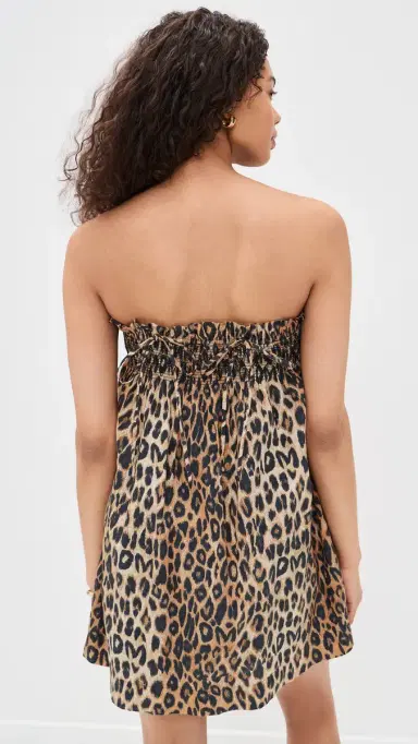 Damson Madder Lilo Mini Dress Brown | Thumbnail 3 Damson Madder Lilo Mini Dress Brown | Thumbnail 3
