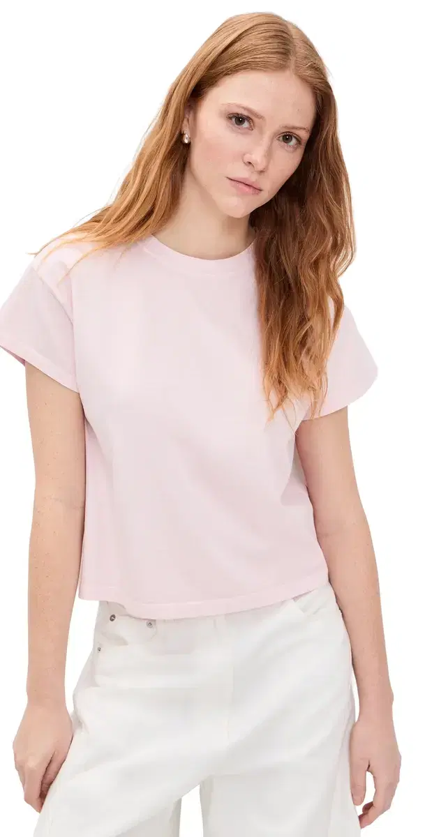 Distressed Washed Kelly Boxy Tee Peony Distressed Washed Kelly Boxy Tee Peony