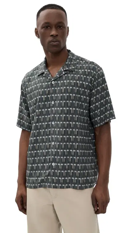 rag & bone Avery Short Sleeves Printed Shirt Indst | Thumbnail 1 rag & bone Avery Short Sleeves Printed Shirt Indst | Thumbnail 1
