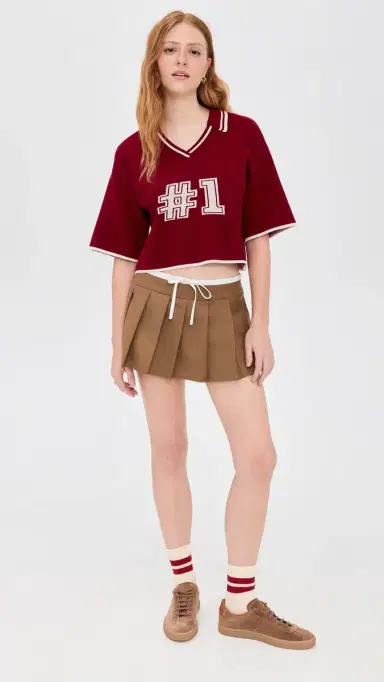State & Lake V Neck Varsity Jersey Burgundy/White | Thumbnail 5 State & Lake V Neck Varsity Jersey Burgundy/White | Thumbnail 5