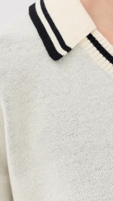 State & Lake V Neck Varsity Jersey White/Black | Thumbnail 6 State & Lake V Neck Varsity Jersey White/Black | Thumbnail 6