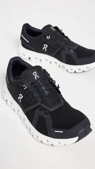 ON Cloud 6 Sneakers Black White 9 | Thumbnail 5 ON Cloud 6 Sneakers Black White 9 | Thumbnail 5