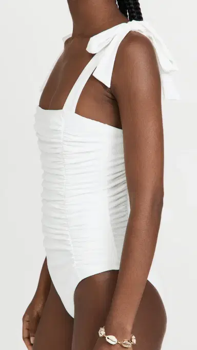 MINKPINK Constance Ruched One Piece White | Thumbnail 4 MINKPINK Constance Ruched One Piece White | Thumbnail 4