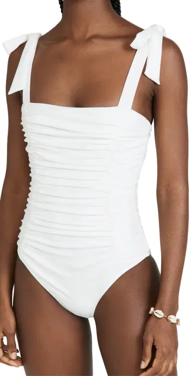 MINKPINK Constance Ruched One Piece White | Thumbnail 1 MINKPINK Constance Ruched One Piece White | Thumbnail 1