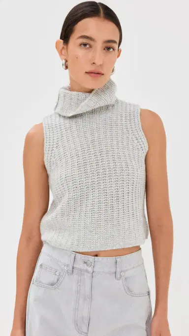 Sablyn aige Sleeveless Cashmere Sweater Foggy | Thumbnail 2 Sablyn aige Sleeveless Cashmere Sweater Foggy | Thumbnail 2