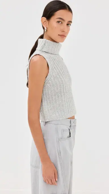 Sablyn aige Sleeveless Cashmere Sweater Foggy | Thumbnail 4 Sablyn aige Sleeveless Cashmere Sweater Foggy | Thumbnail 4