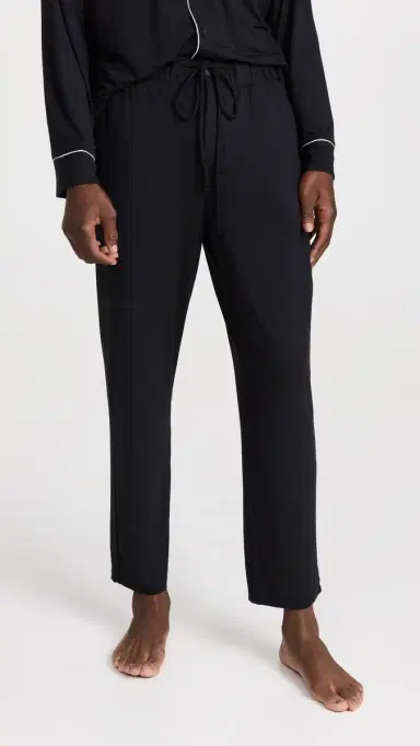 Eberjey William Modal Long Pajamas Set Black/Ivory M | Thumbnail 5 Eberjey William Modal Long Pajamas Set Black/Ivory M | Thumbnail 5
