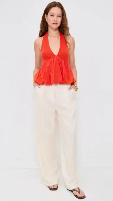Free People Paige Top Tangerine Tango | Thumbnail 5 Free People Paige Top Tangerine Tango | Thumbnail 5