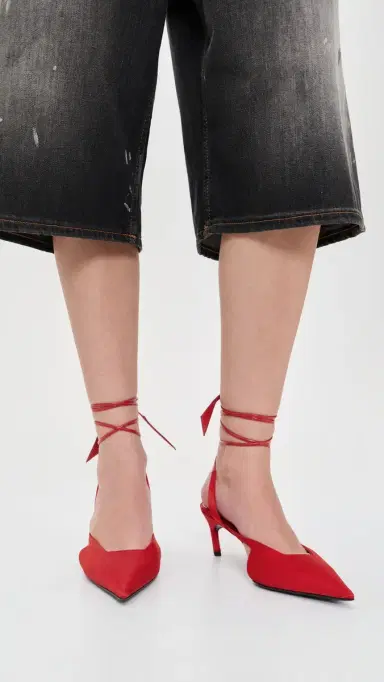 The Attico 'Diane' Slingback 55mm Heels Red | Thumbnail 3 The Attico 'Diane' Slingback 55mm Heels Red | Thumbnail 3