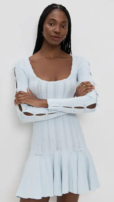 LoveShackFancy Seychelle Dress Icicle Blue | Thumbnail 2 LoveShackFancy Seychelle Dress Icicle Blue | Thumbnail 2