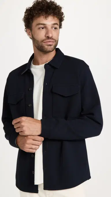 Vince Shirt Jacket Coastal/Medium Heather Grey | Thumbnail 2 Vince Shirt Jacket Coastal/Medium Heather Grey | Thumbnail 2
