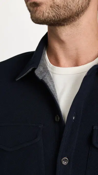 Vince Shirt Jacket Coastal/Medium Heather Grey | Thumbnail 6 Vince Shirt Jacket Coastal/Medium Heather Grey | Thumbnail 6