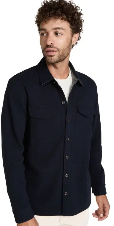 Vince Shirt Jacket Coastal/Medium Heather Grey | Thumbnail 1 Vince Shirt Jacket Coastal/Medium Heather Grey | Thumbnail 1