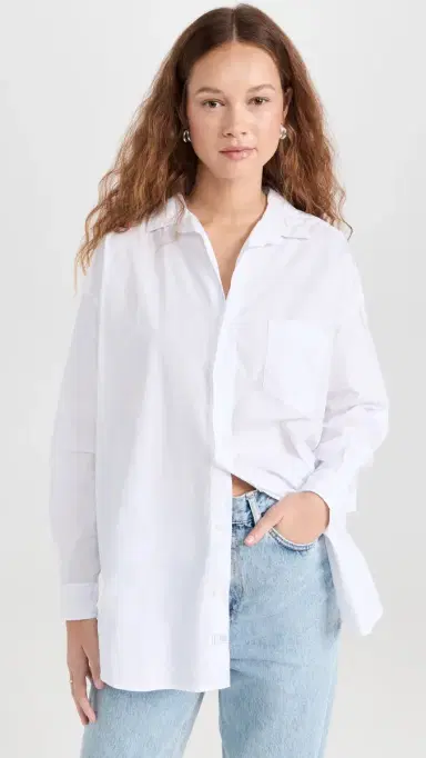 Frank & Eileen hirley Oversized Button-Up Shirt White | Thumbnail 2 Frank & Eileen hirley Oversized Button-Up Shirt White | Thumbnail 2