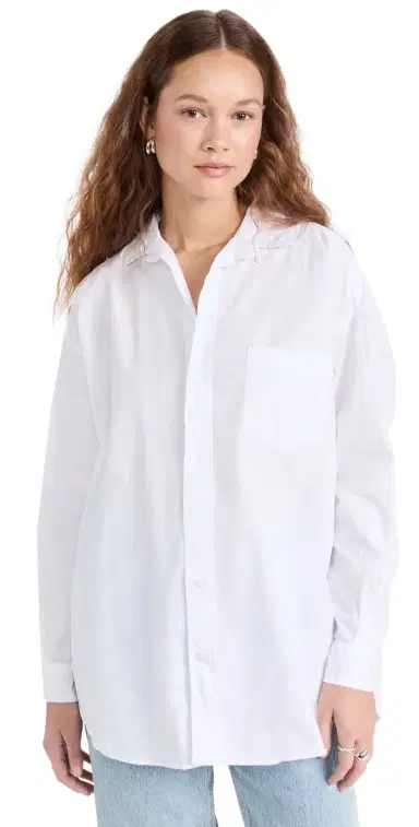 Frank & Eileen hirley Oversized Button-Up Shirt White | Thumbnail 1 Frank & Eileen hirley Oversized Button-Up Shirt White | Thumbnail 1