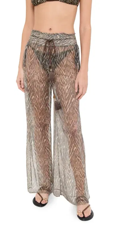 Ramy Brook Priya Pant Beach Brown Zebra | Thumbnail 1 Ramy Brook Priya Pant Beach Brown Zebra | Thumbnail 1