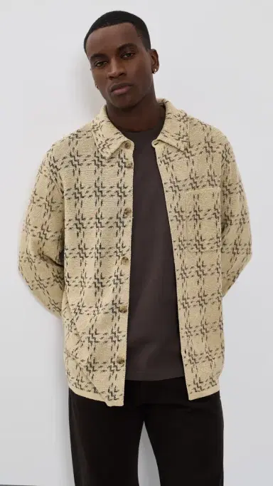 Guest In Residence Plaid Linen Work Shirt Sandstone Combo | Thumbnail 2 Guest In Residence Plaid Linen Work Shirt Sandstone Combo | Thumbnail 2