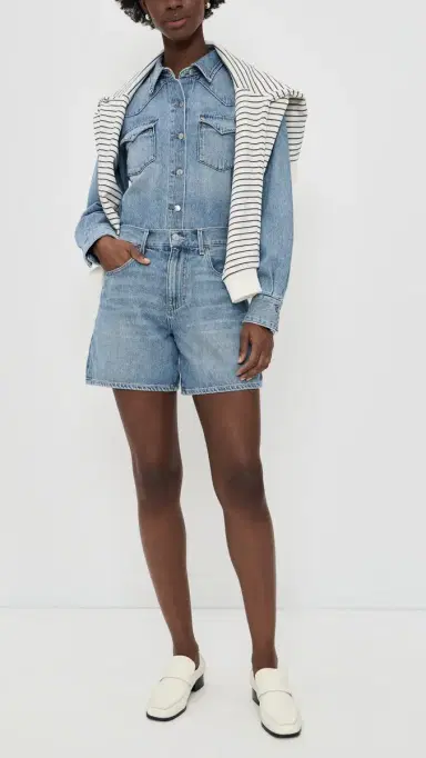 Le Jean Frida High Rise Shorts Forget Me Not | Thumbnail 5 Le Jean Frida High Rise Shorts Forget Me Not | Thumbnail 5