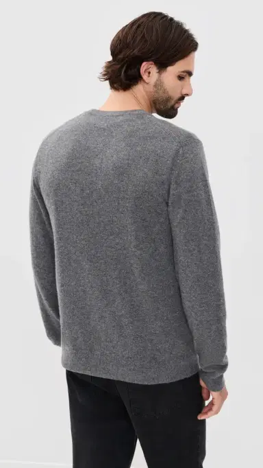 Vince Cashmere Crew Neck Sweater Med H Grey | Thumbnail 3 Vince Cashmere Crew Neck Sweater Med H Grey | Thumbnail 3