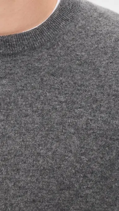 Vince Cashmere Crew Neck Sweater Med H Grey | Thumbnail 6 Vince Cashmere Crew Neck Sweater Med H Grey | Thumbnail 6