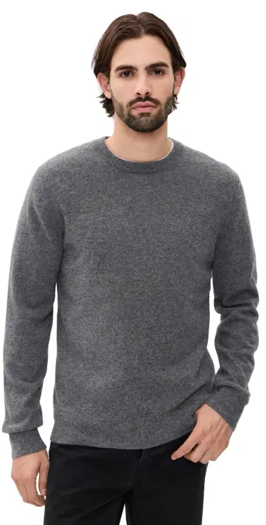Vince Cashmere Crew Neck Sweater Med H Grey | Thumbnail 1 Vince Cashmere Crew Neck Sweater Med H Grey | Thumbnail 1