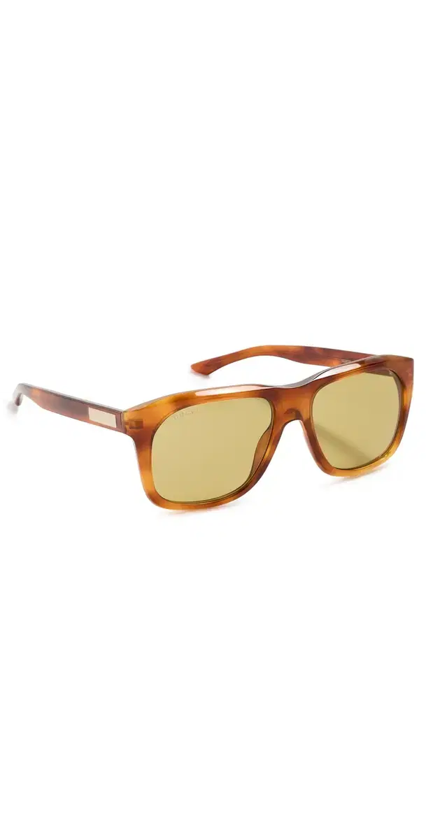 Logo Lettering Sunglasses Havana-Havana-Green One Size Logo Lettering Sunglasses Havana-Havana-Green One Size