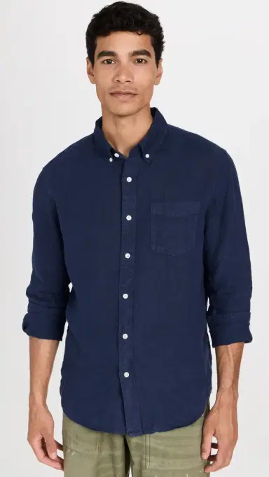 Alex Mill Mill Shirt in Linen Navy | Thumbnail 2 Alex Mill Mill Shirt in Linen Navy | Thumbnail 2