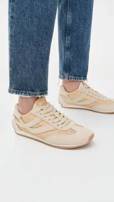 Vince Oasis Runner Raffia Sneakers Moonlight | Thumbnail 3 Vince Oasis Runner Raffia Sneakers Moonlight | Thumbnail 3