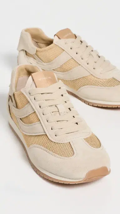 Vince Oasis Runner Raffia Sneakers Moonlight | Thumbnail 5 Vince Oasis Runner Raffia Sneakers Moonlight | Thumbnail 5