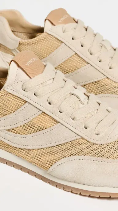 Vince Oasis Runner Raffia Sneakers Moonlight | Thumbnail 6 Vince Oasis Runner Raffia Sneakers Moonlight | Thumbnail 6