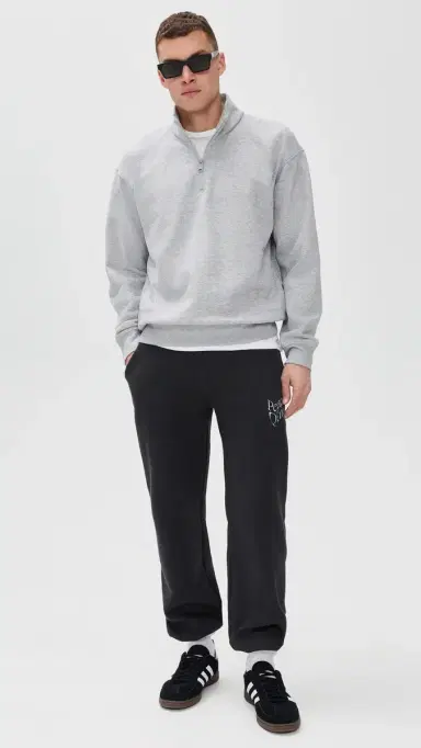 Beyond Yoga uxefleece Half Zip Men's Pullover ight Heather Gray | Thumbnail 5 Beyond Yoga uxefleece Half Zip Men's Pullover ight Heather Gray | Thumbnail 5