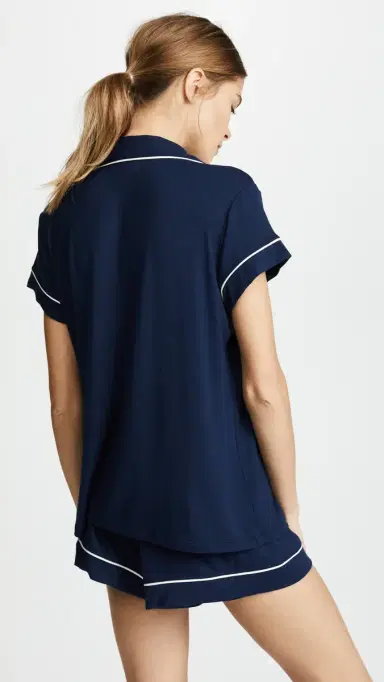 Eberjey Gisele hortie Pajama Set Navy/ | Thumbnail 3 Eberjey Gisele hortie Pajama Set Navy/ | Thumbnail 3