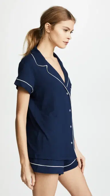 Eberjey Gisele hortie Pajama Set Navy/ | Thumbnail 4 Eberjey Gisele hortie Pajama Set Navy/ | Thumbnail 4