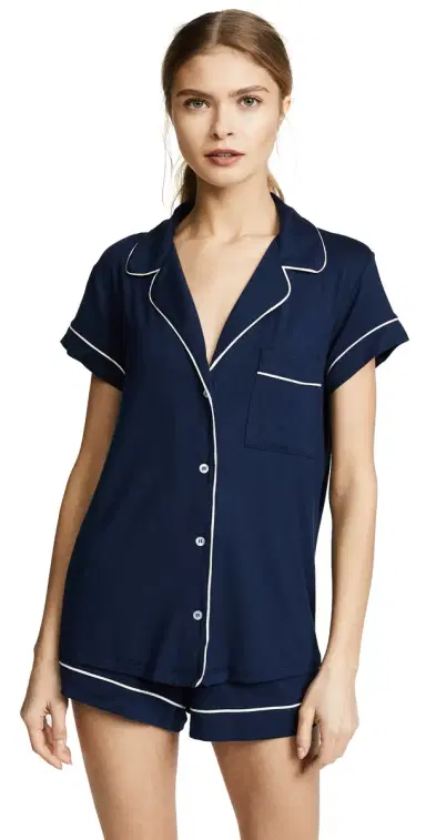 Eberjey Gisele hortie Pajama Set Navy/ | Thumbnail 1 Eberjey Gisele hortie Pajama Set Navy/ | Thumbnail 1