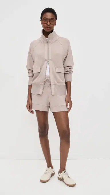 Varley Atrium High Rise Shorts Taupe Marl | Thumbnail 5 Varley Atrium High Rise Shorts Taupe Marl | Thumbnail 5
