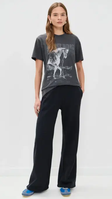 ANINE BING Kacey Monogram Sweatpants Vintage Black | Thumbnail 2 ANINE BING Kacey Monogram Sweatpants Vintage Black | Thumbnail 2