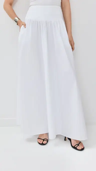 Susana Monaco Poplin Drop Waist Skirt Sugar | Thumbnail 2 Susana Monaco Poplin Drop Waist Skirt Sugar | Thumbnail 2
