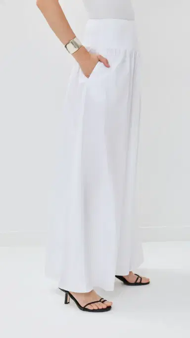Susana Monaco Poplin Drop Waist Skirt Sugar | Thumbnail 4 Susana Monaco Poplin Drop Waist Skirt Sugar | Thumbnail 4