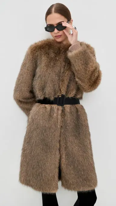 Proenza Schouler White Label Khai Coat In Faux Fur | Thumbnail 2 Proenza Schouler White Label Khai Coat In Faux Fur | Thumbnail 2
