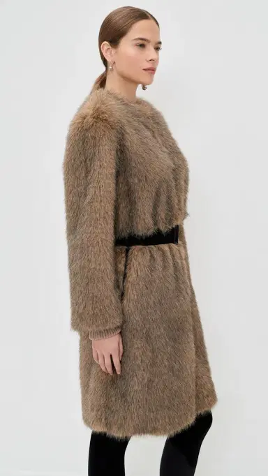 Proenza Schouler White Label Khai Coat In Faux Fur | Thumbnail 4 Proenza Schouler White Label Khai Coat In Faux Fur | Thumbnail 4